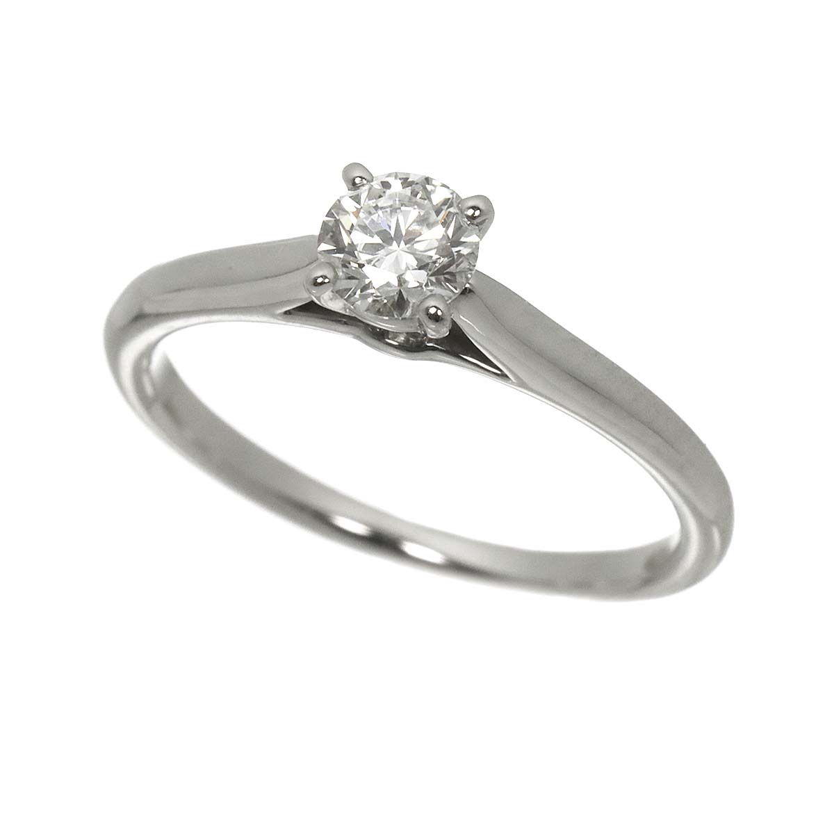Diamond 0.30ct H/VVS1/3EX Ring Pt Size48 4.5(US)