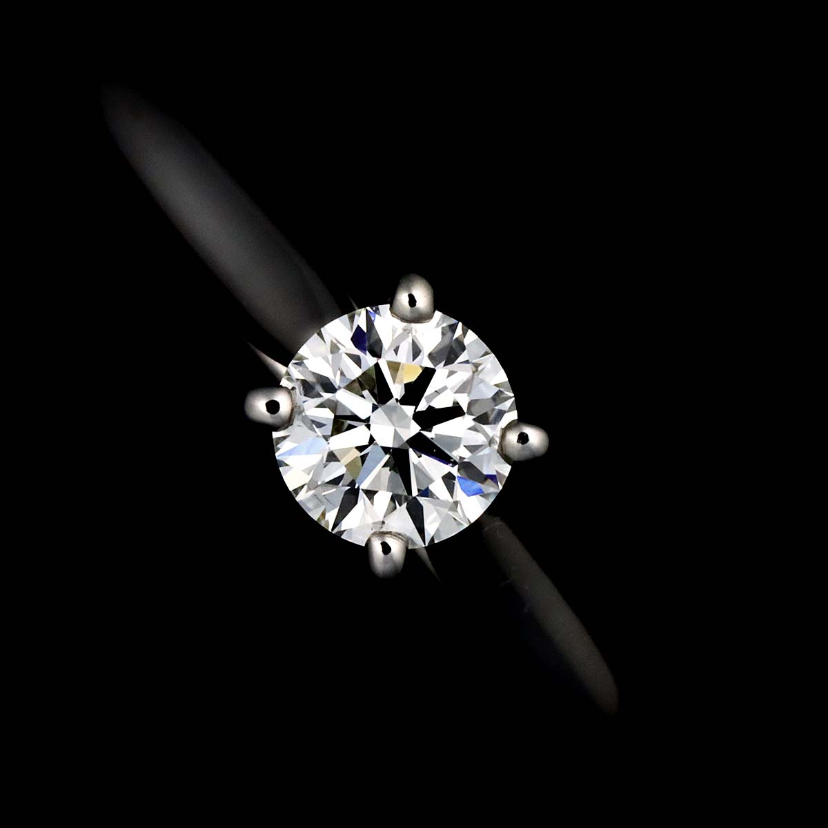 Diamond 0.30ct H/VVS1/3EX Ring Pt Size48 4.5(US)