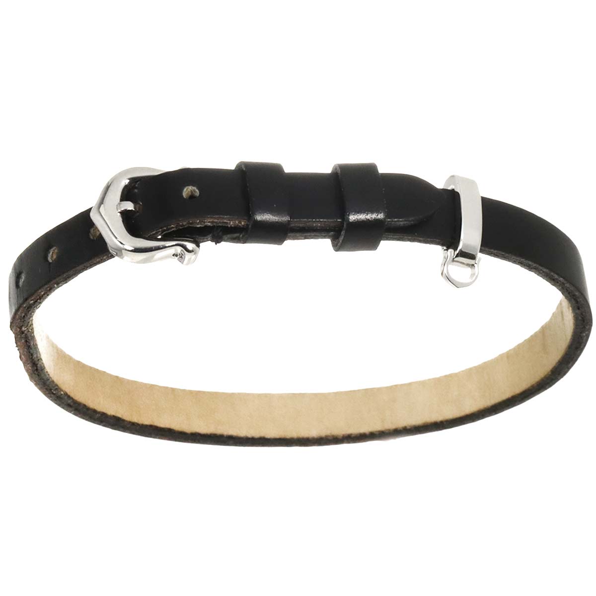 Leather Bracelet 18K White Gold 750