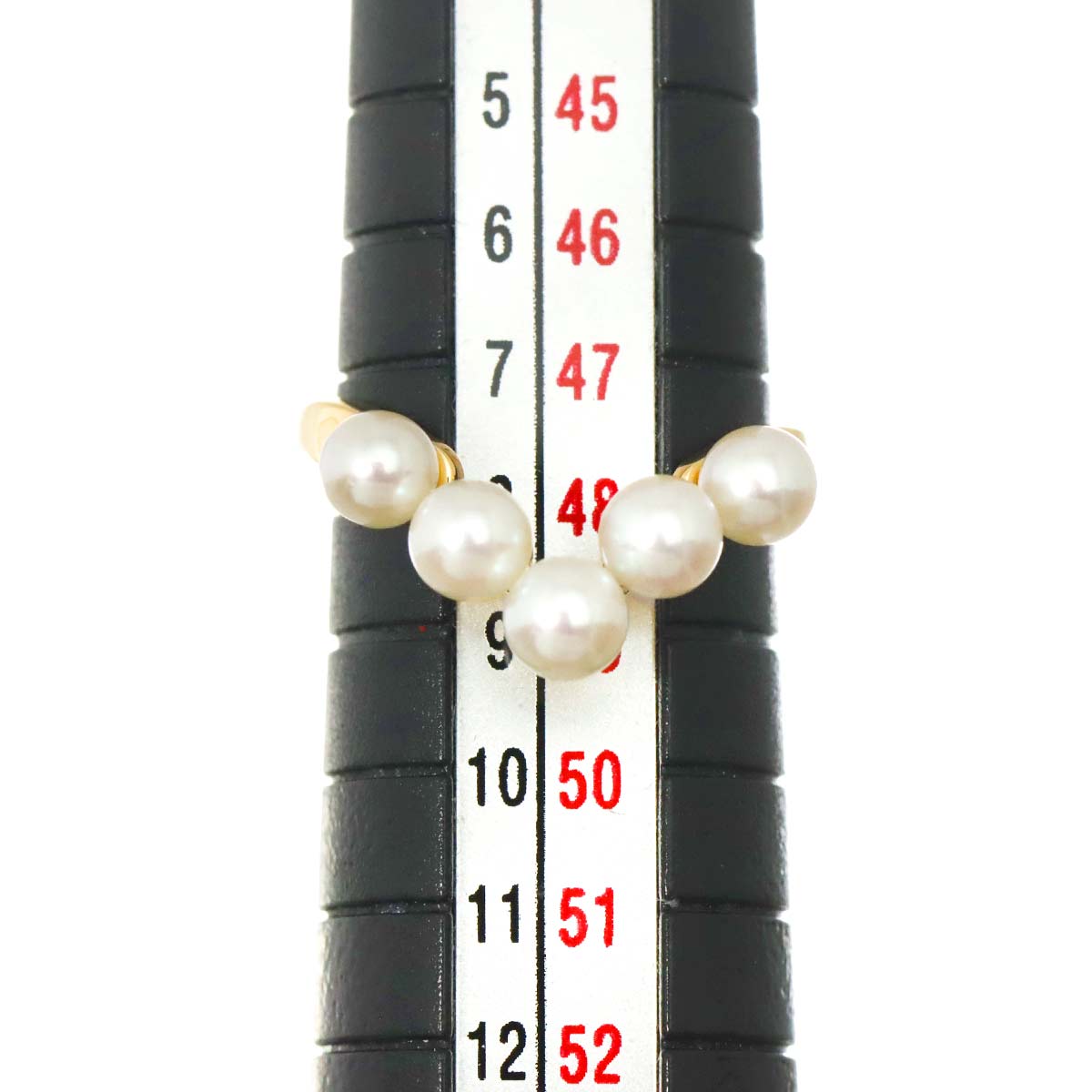 Baby Pearl 4.2-3.8mm Ring 18K YG 750 Size:4.5(US)