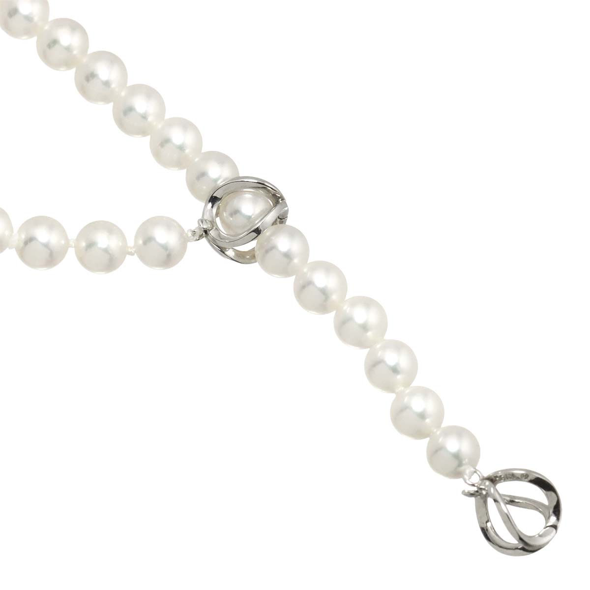 Akoya Pearl 5.8-5.6mm Long Necklace 18K WG 750