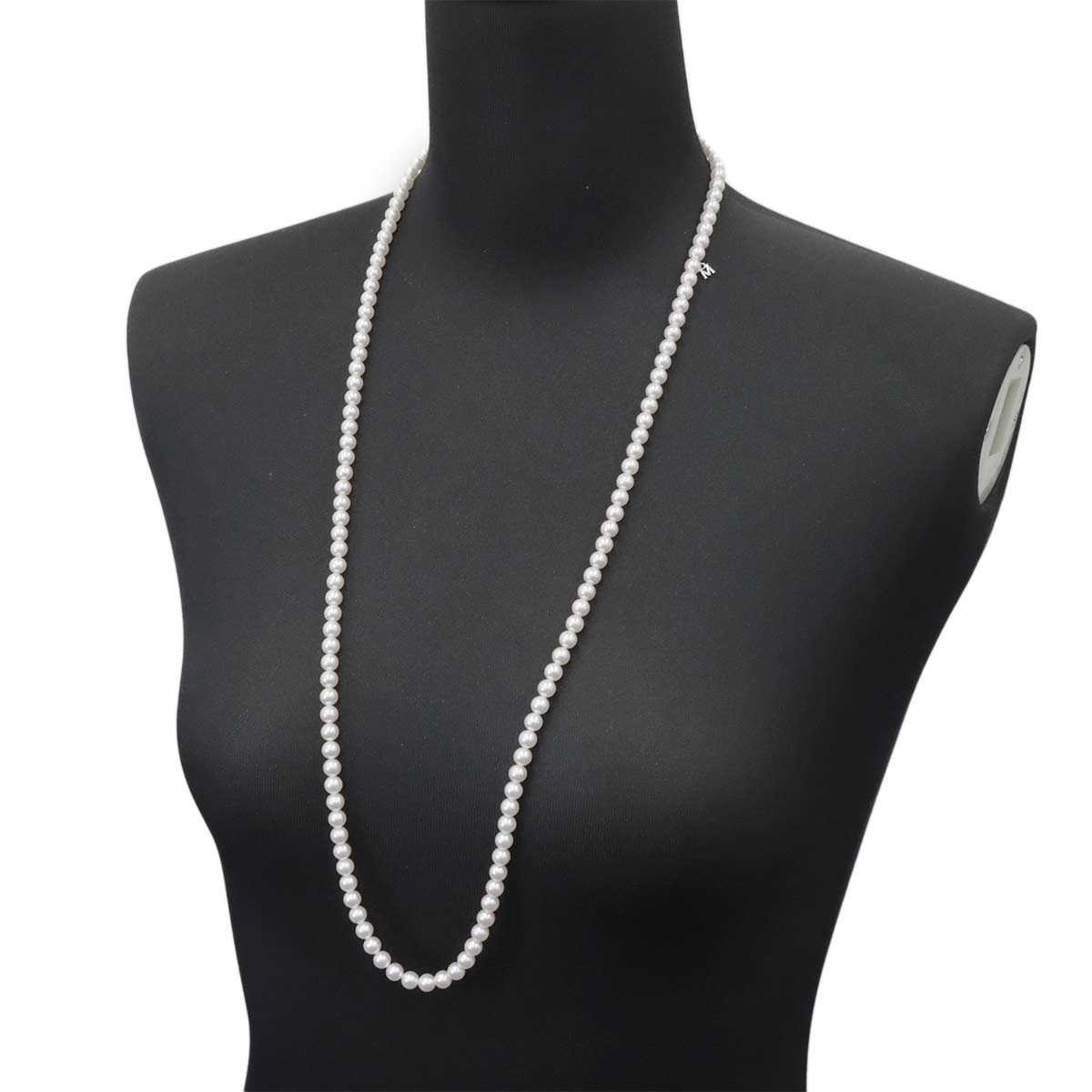 Akoya Pearl 5.8-5.6mm Long Necklace 18K WG 750