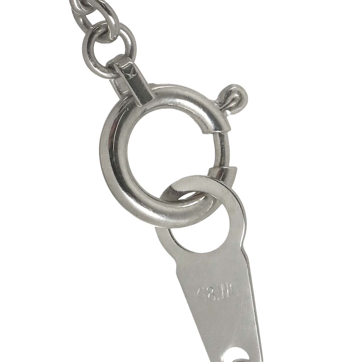 Black Pearl 9.6mm Diamond 0.26ct Necklace 18K WG 750