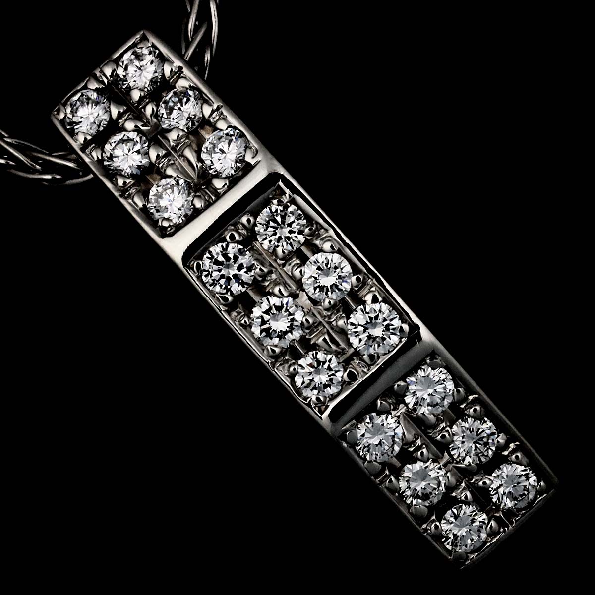 Diamond 0.35ct Ruby 0.02ct Necklace Platinum