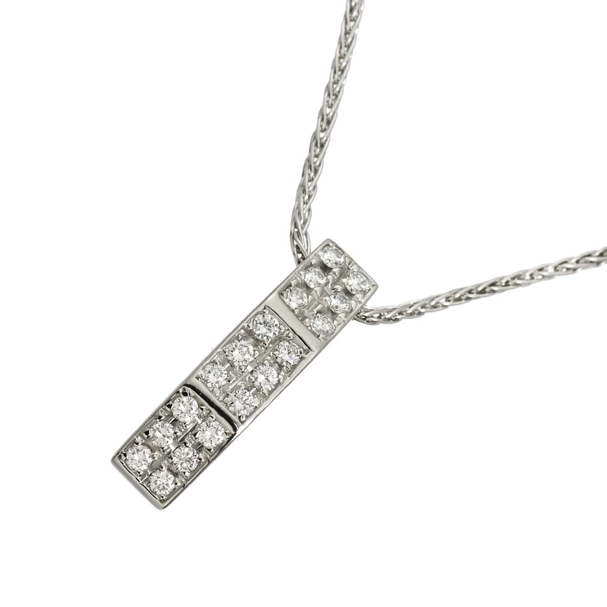 Diamond 0.35ct Ruby 0.02ct Necklace Platinum