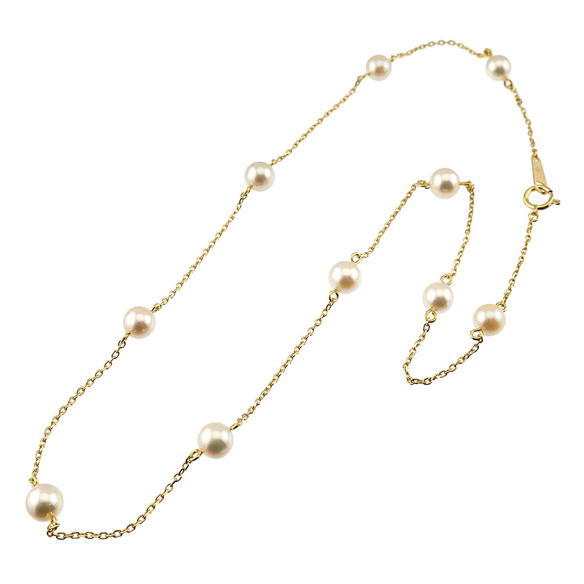 Akoya Pearl 5.9-5.5mm Necklace 18K YG 750