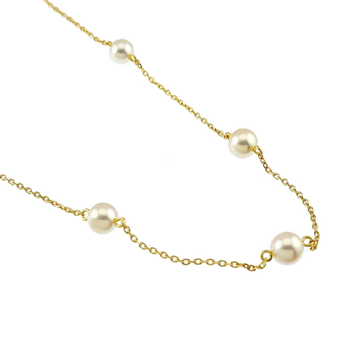 Akoya Pearl 5.9-5.5mm Necklace 18K YG 750
