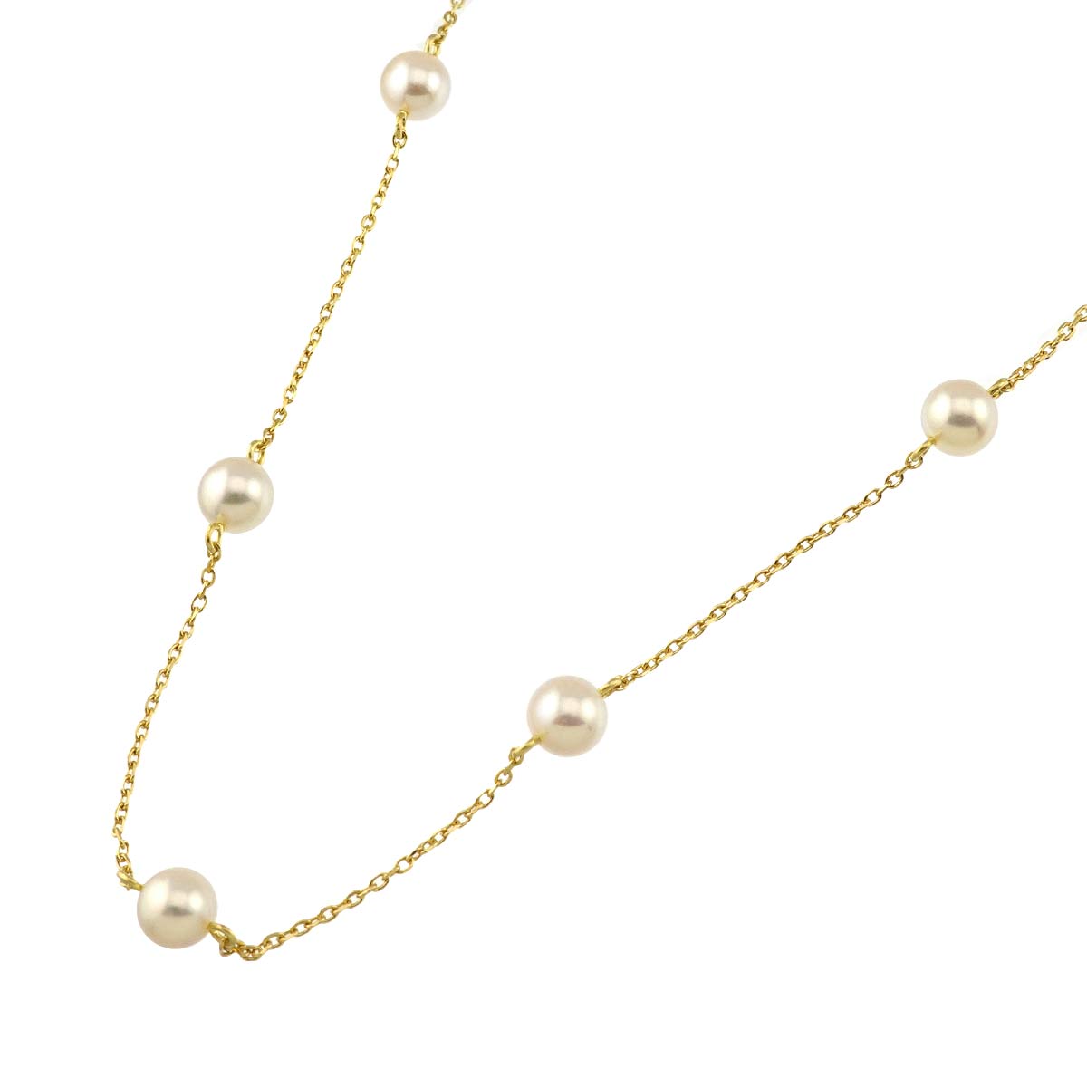 Akoya Pearl 5.9-5.5mm Necklace 18K YG 750