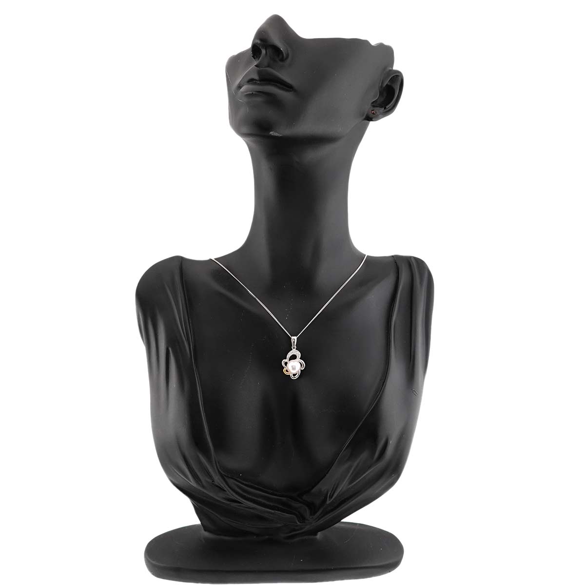 Akoya Pearl 8.1mm Diamond 0.03ct Necklace Pt K18 YG 750