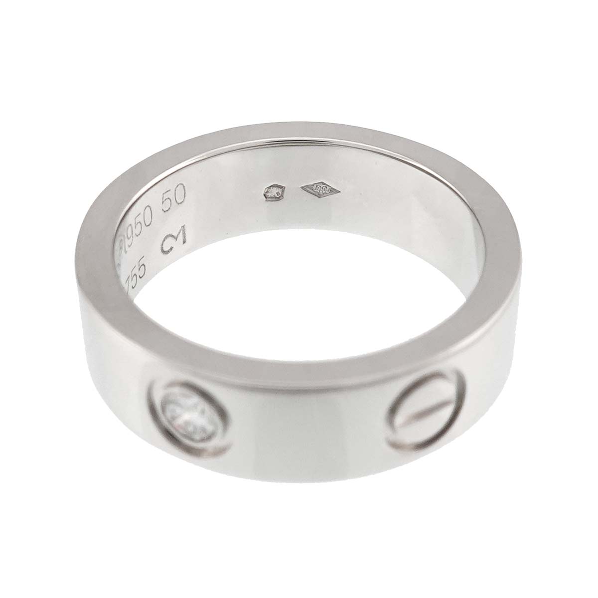 Love Ring Diamond 1P Platinum size50 4.75-5(US)