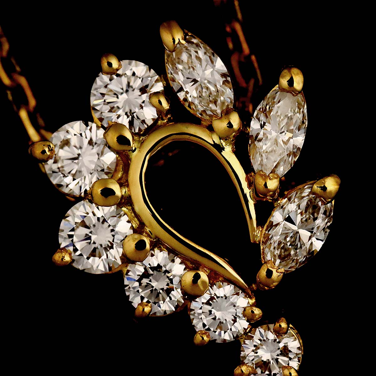 South Sea pearl 12.0mm Diamond 0.66ct Necklace 18K YG 750