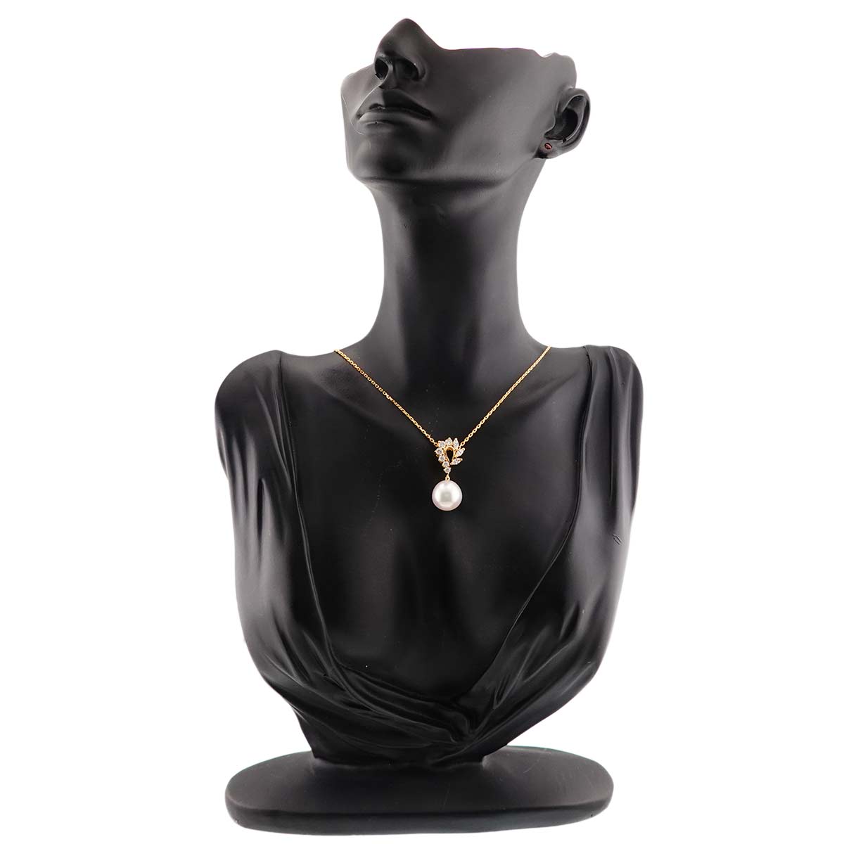 South Sea pearl 12.0mm Diamond 0.66ct Necklace 18K YG 750