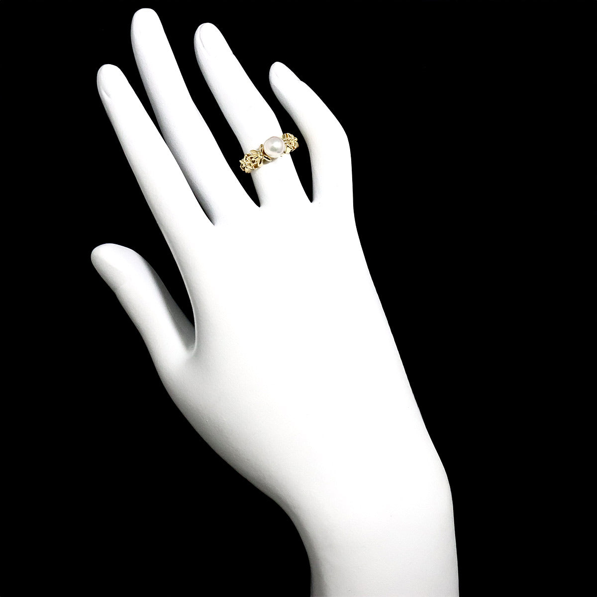 Akoya Pearl 6.4mm Ring 18K YG 750 size4.5(US)