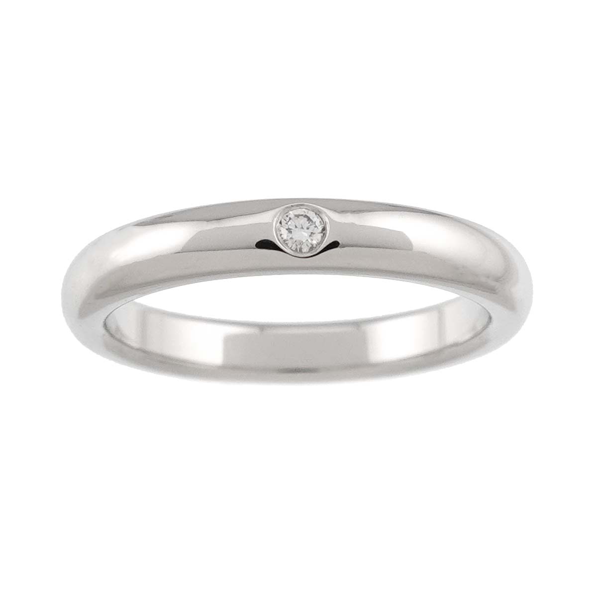 Stacking Band Ring Diamond 1P Platinum Size4-4.5(US)
