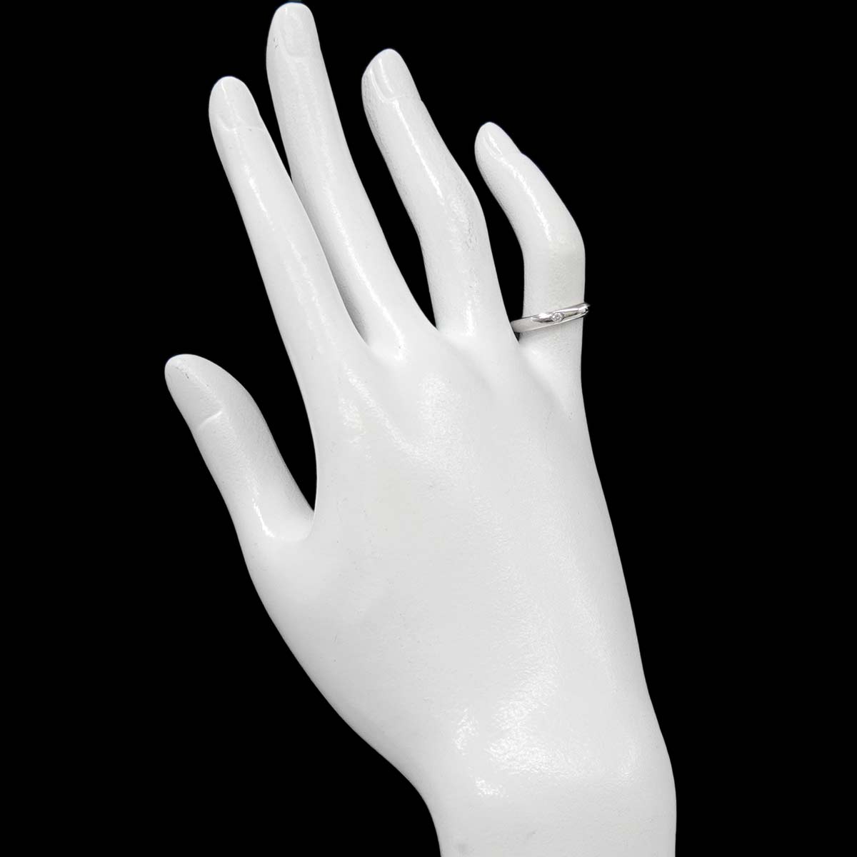 Stacking Band Ring Diamond 1P Platinum Size4-4.5(US)