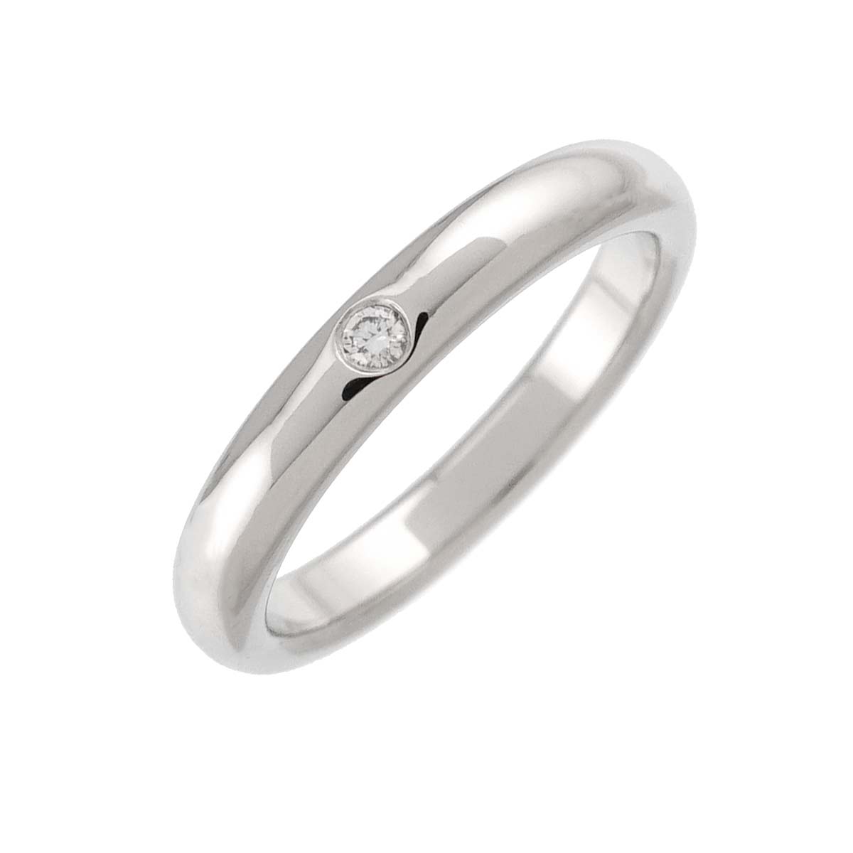 Stacking Band Ring Diamond 1P Platinum Size4-4.5(US)
