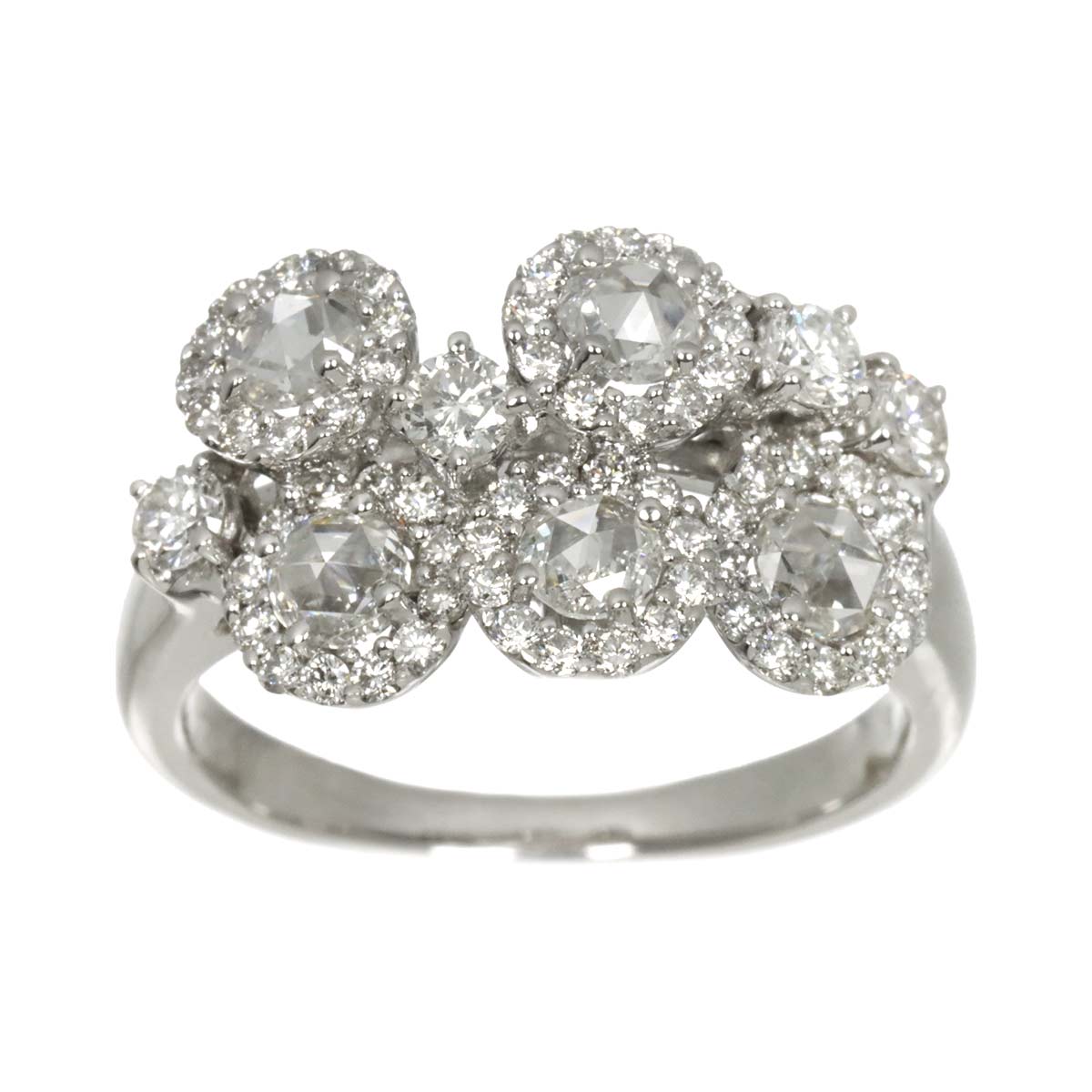 Diamond 3.00ct Ring 18K K18 WG White Gold size7.25(US)