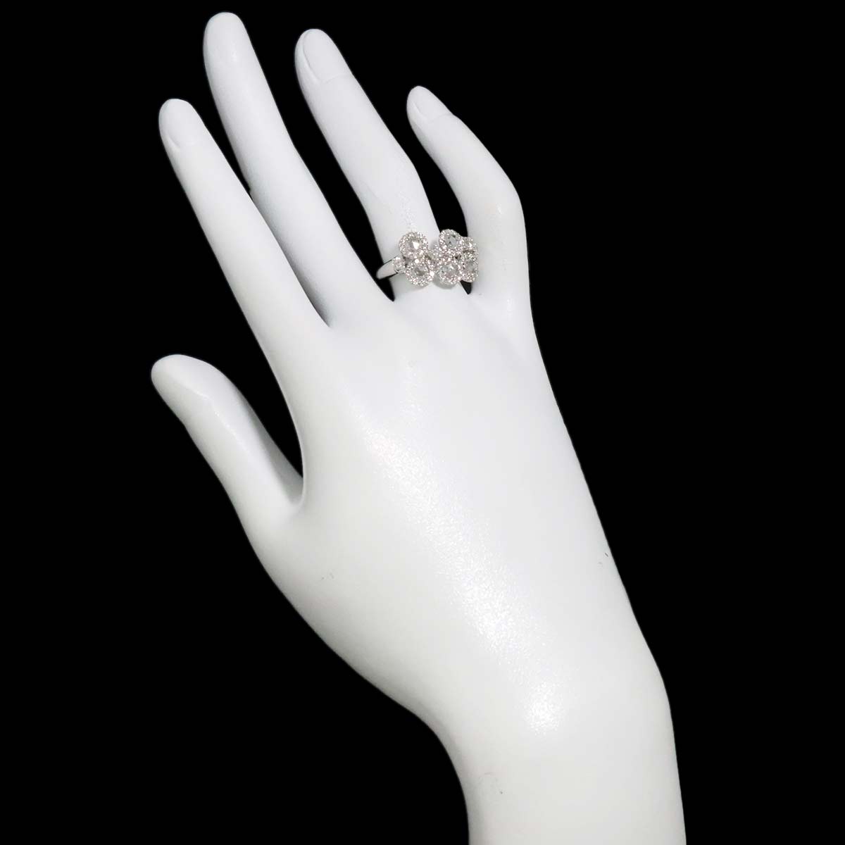Diamond 3.00ct Ring 18K K18 WG White Gold size7.25(US)