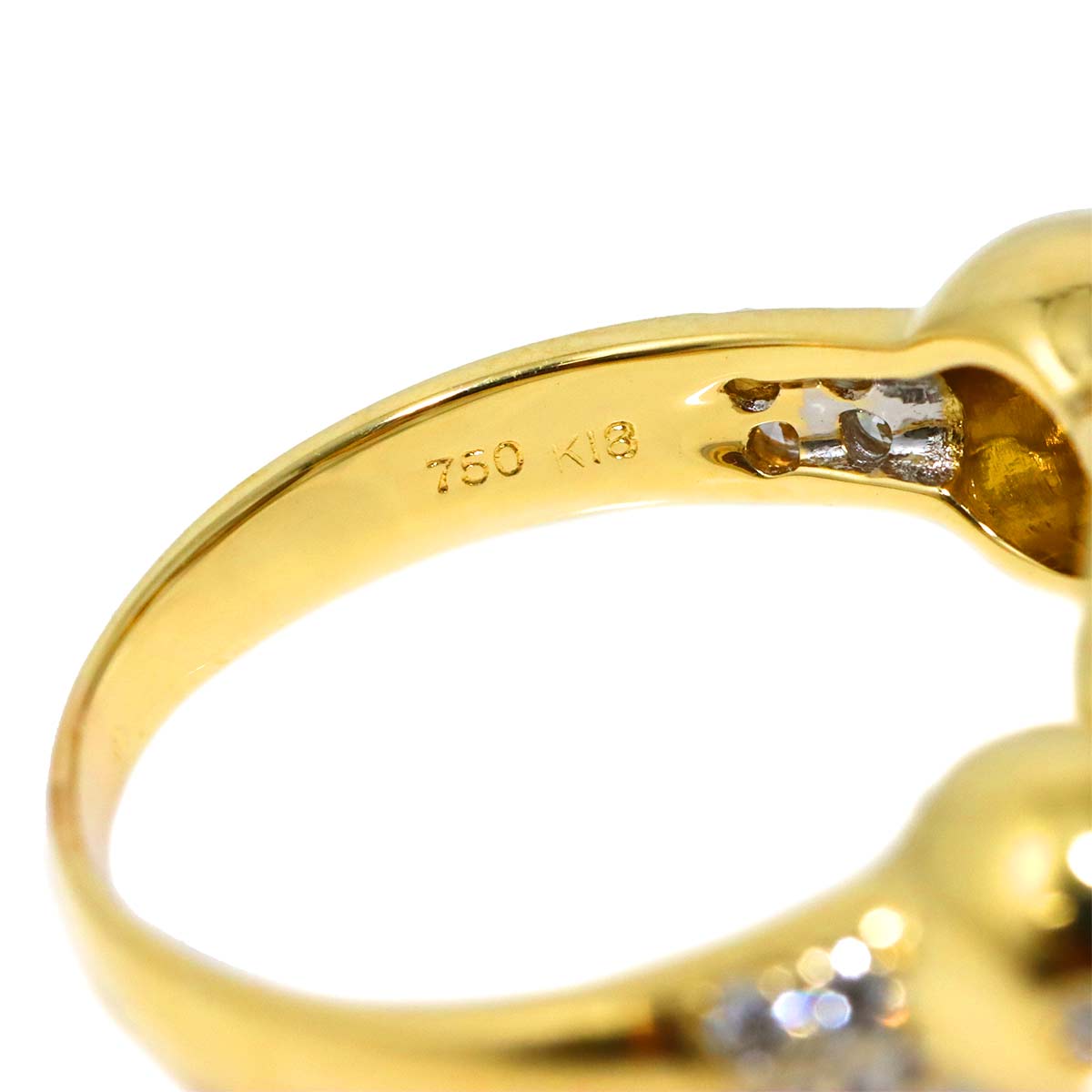 Diamond 1.28ct Ring 18K YG Yellow Gold 750 Size7.25-7.5(US)