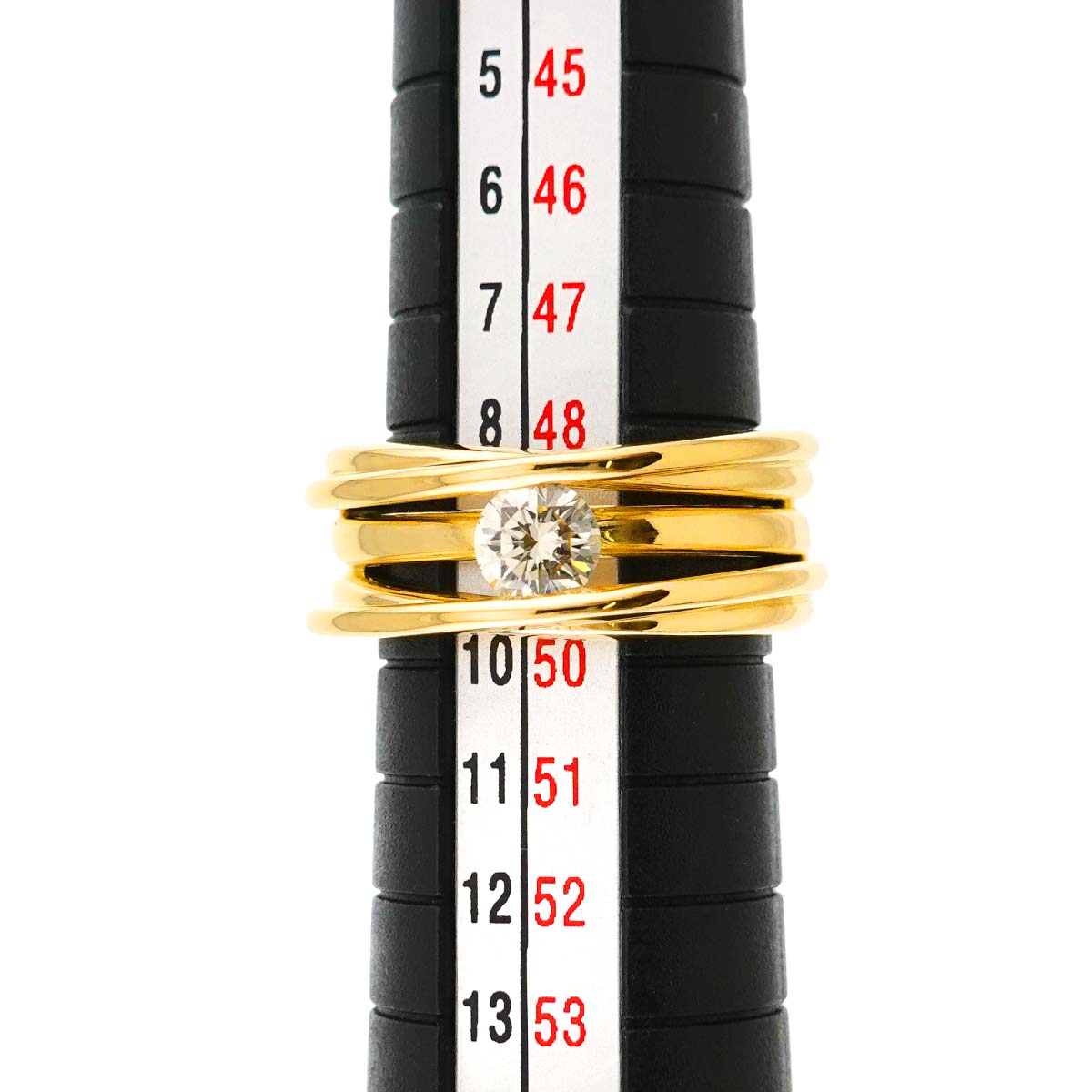 Diamond 0.38ct Ring 18K YG 750 Size4.5-4.75(US)