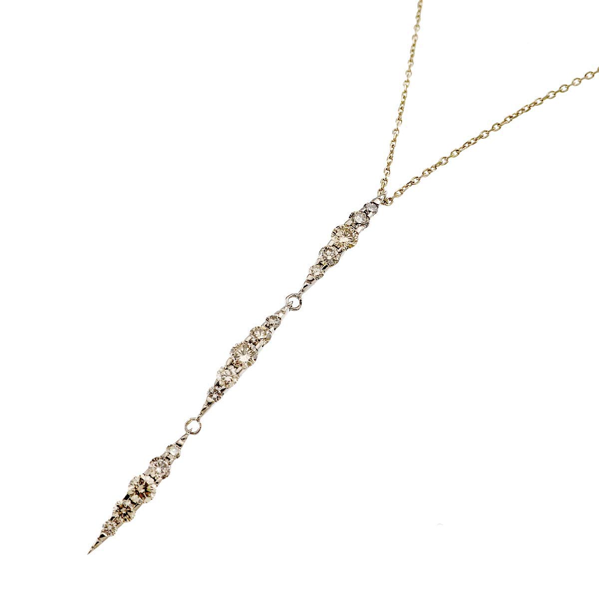 BrownDiamond 1.10ct Necklace 18K Brown Gold 750