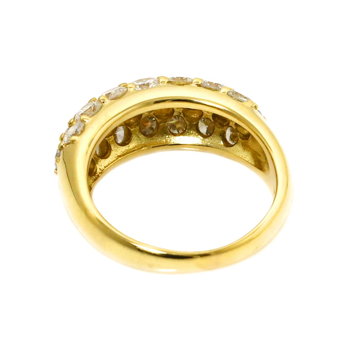 Diamond 2.415ct Ring 18K YG Yellow Gold 750 Size5.75-6(US)