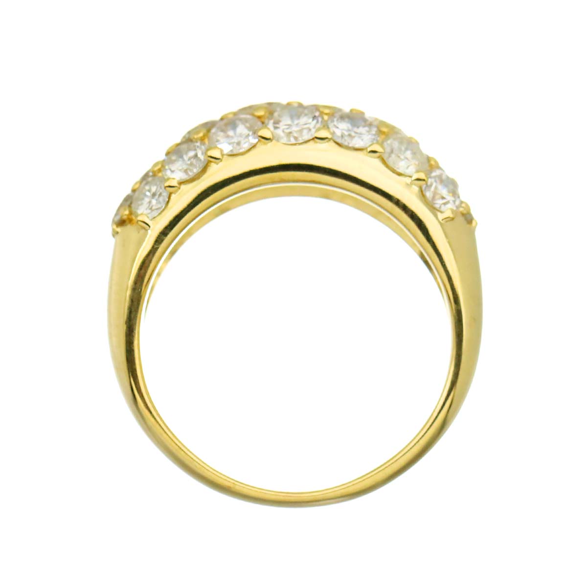 Diamond 2.415ct Ring 18K YG Yellow Gold 750 Size5.75-6(US)