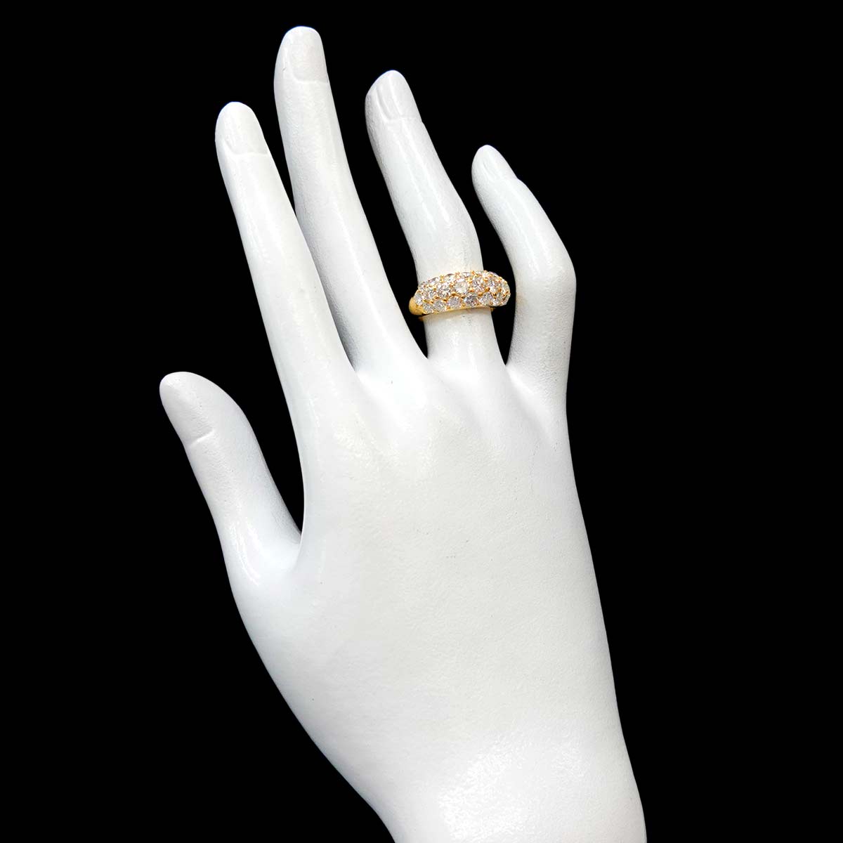 Diamond 2.415ct Ring 18K YG Yellow Gold 750 Size5.75-6(US)