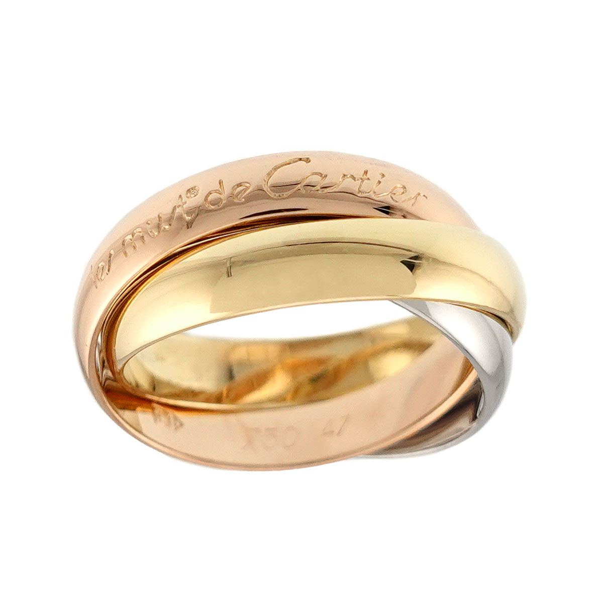 Trinity MM Ring 18K YG WG PG 750 Size47 4(US)