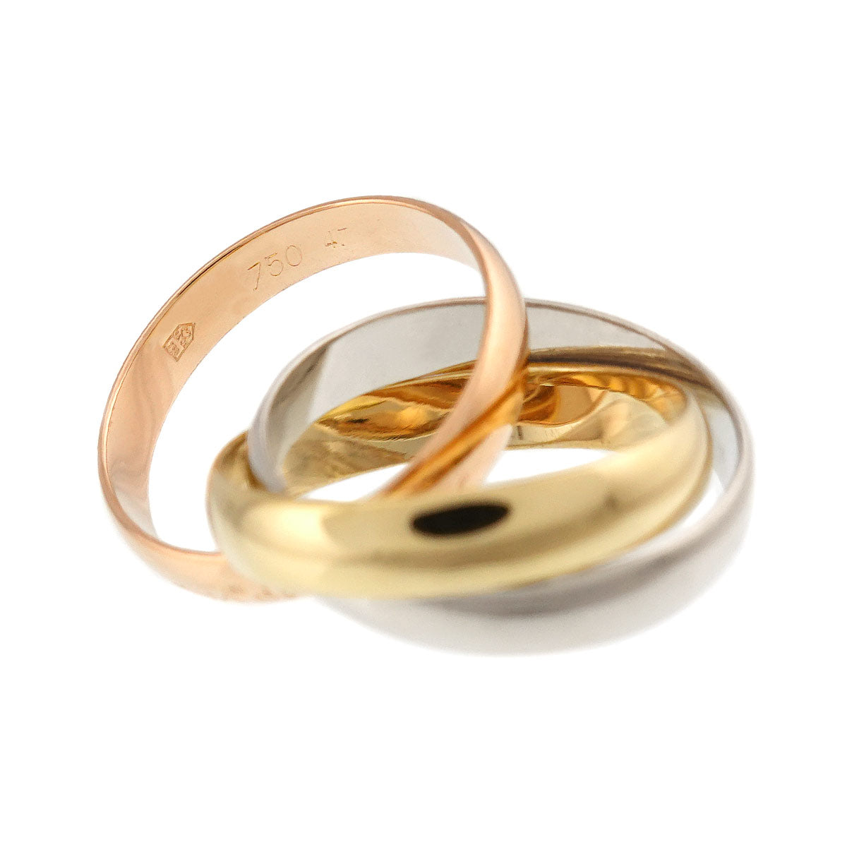 Trinity MM Ring 18K YG WG PG 750 Size47 4(US)