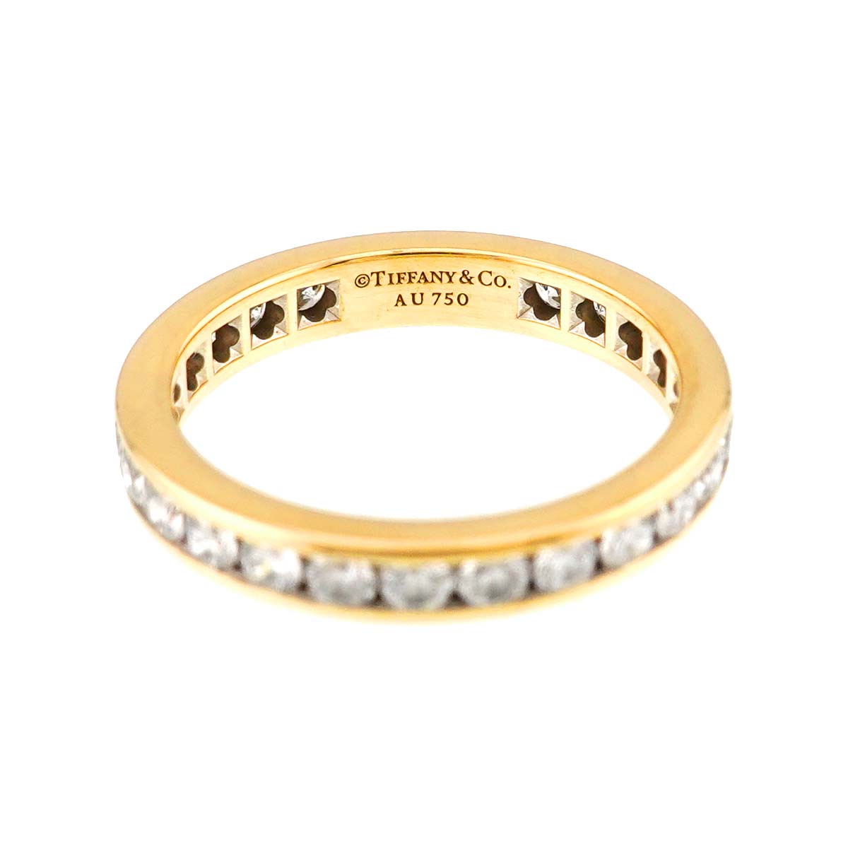 Full Diamond Ring 18K YG 750 size4.75-5(US)
