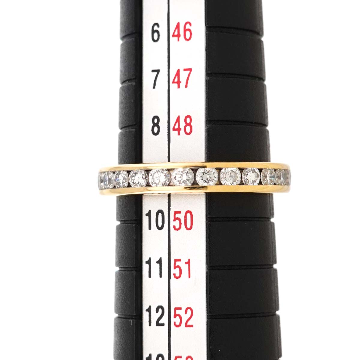 Full Diamond Ring 18K YG 750 size4.75-5(US)