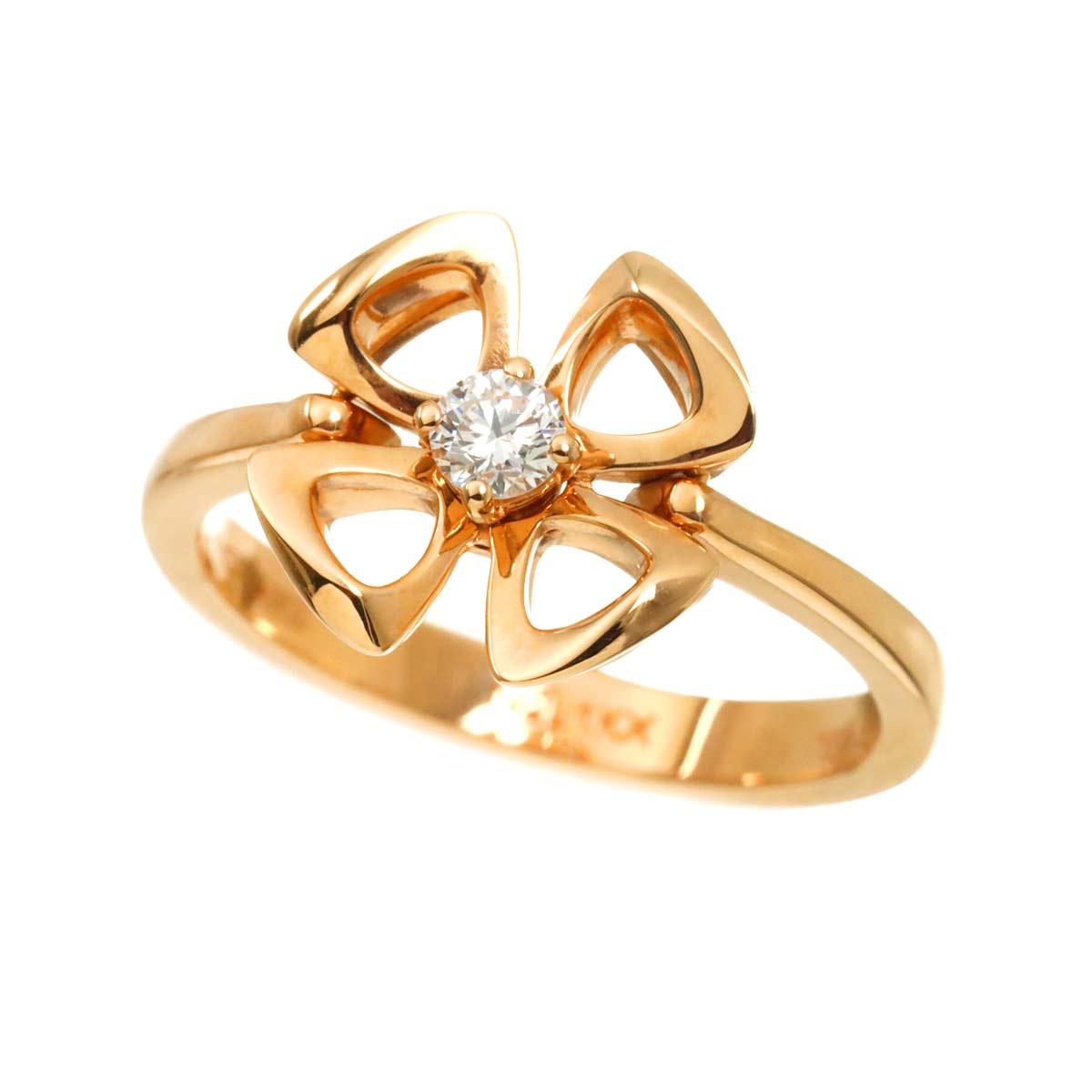 Fiorever Diamond Ring 18K PG 750 size51 5.5-5.75(US)