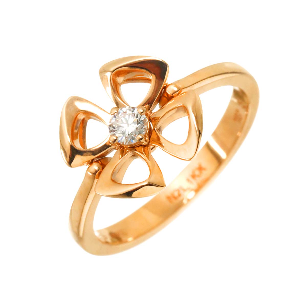 Fiorever Diamond Ring 18K PG 750 size51 5.5-5.75(US)