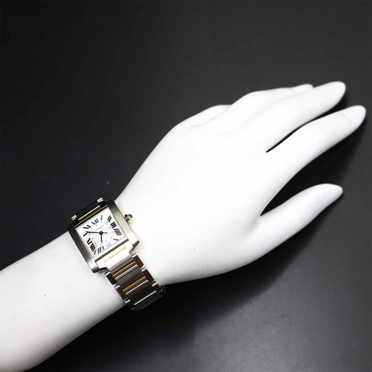 Tank Francaise LM W51005Q4 Automatic YG Silver Dial Mens