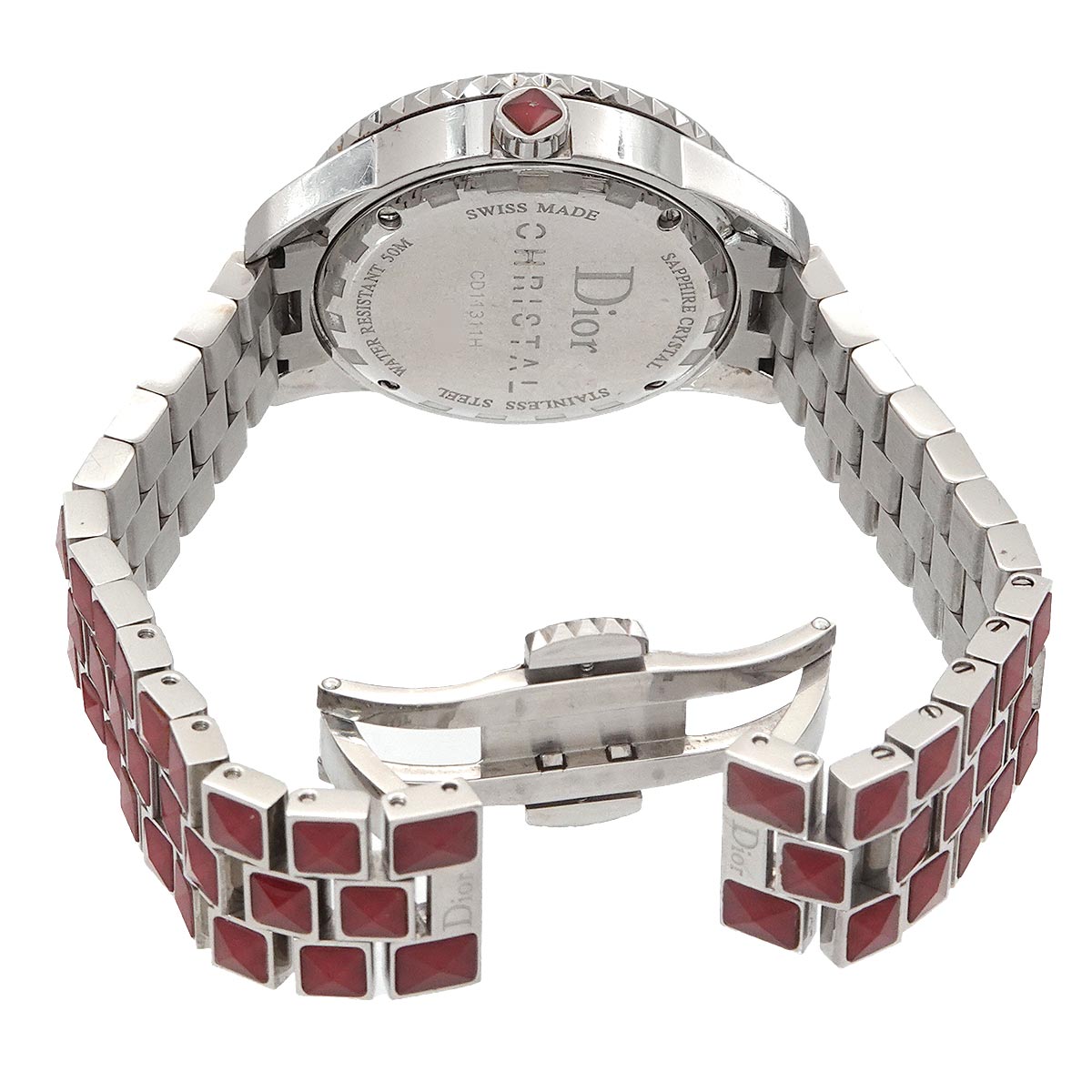 Crystal CD11311H Diamond Red Dial Ladies