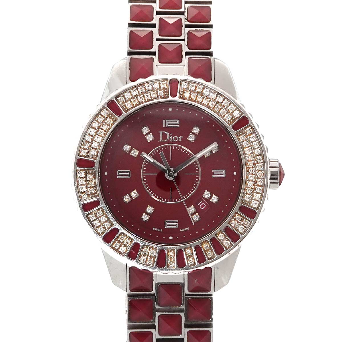Crystal CD11311H Diamond Red Dial Ladies