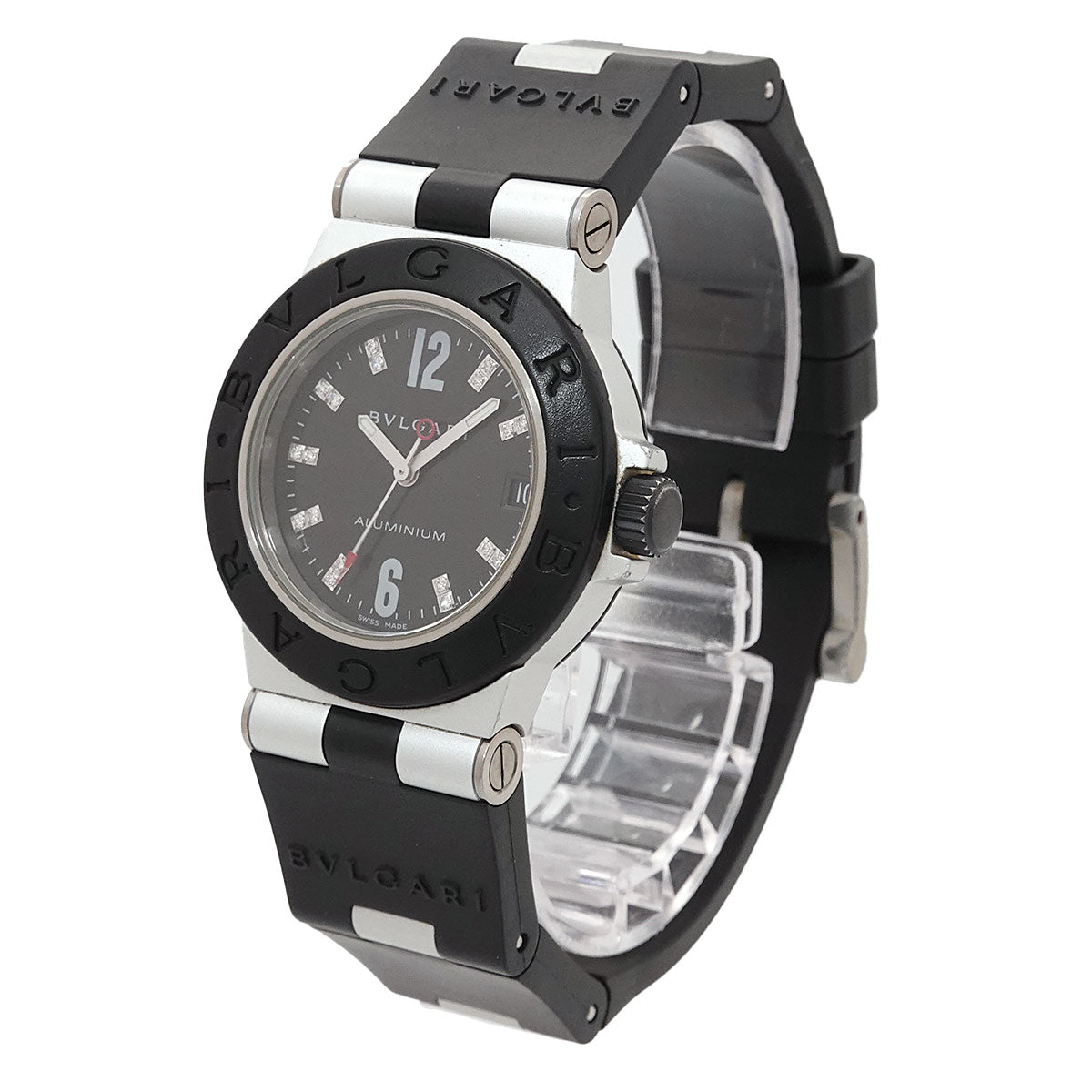 Aluminum AL32TA 18P Diamond Date Black Dial Ladies Watch