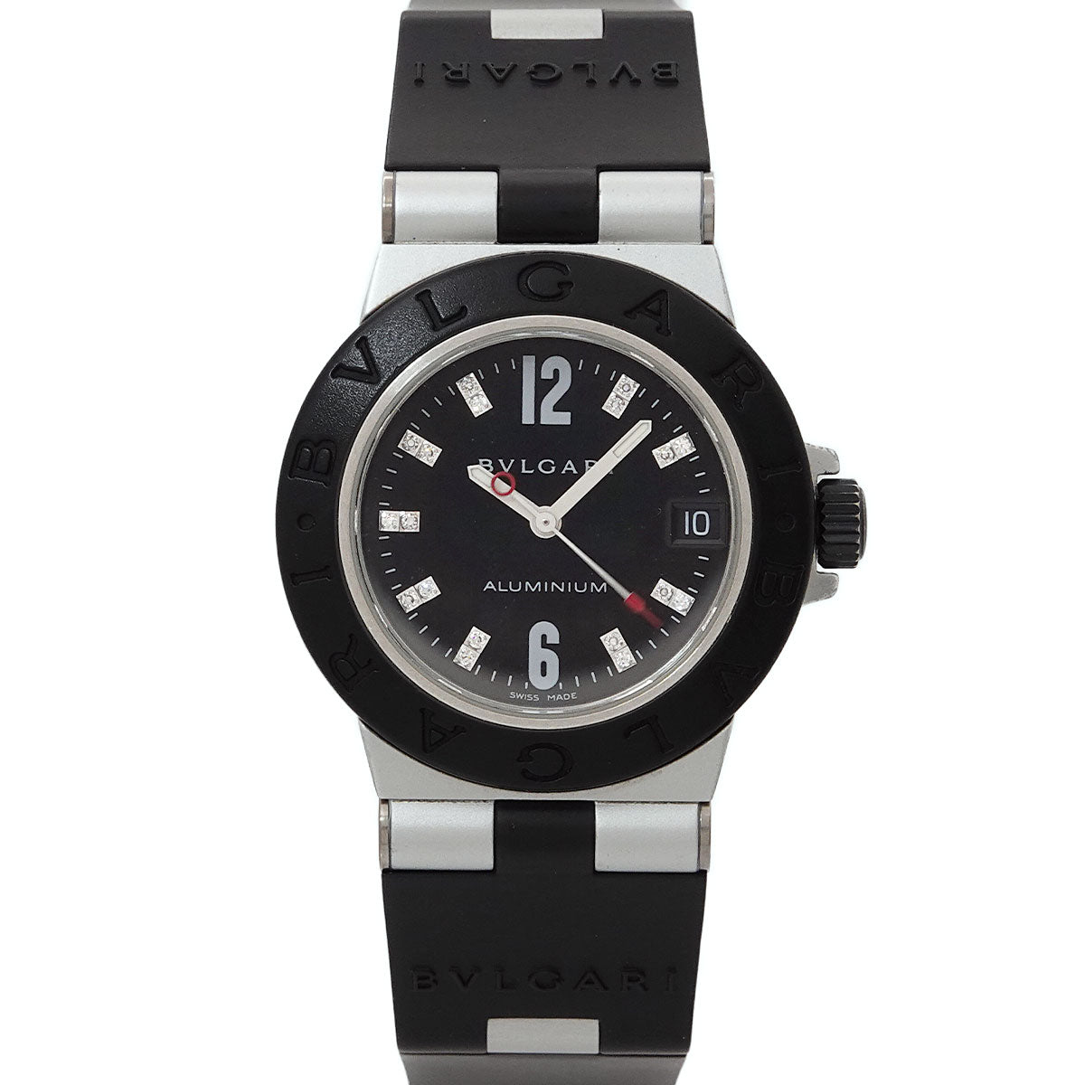 Aluminum AL32TA 18P Diamond Date Black Dial Ladies Watch