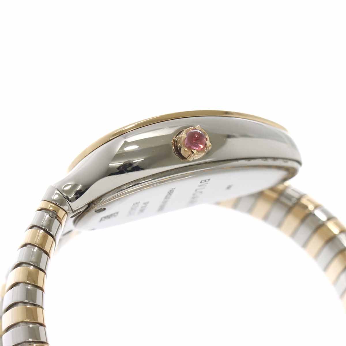 Serpenti Tubogas SP35SPG Quartz K18PG Quartz Silver Dial