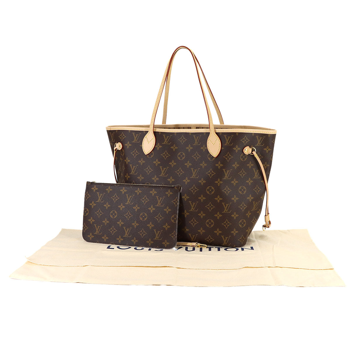 Monogram Neverfull MM Tote Bag Beige M46975 Purse