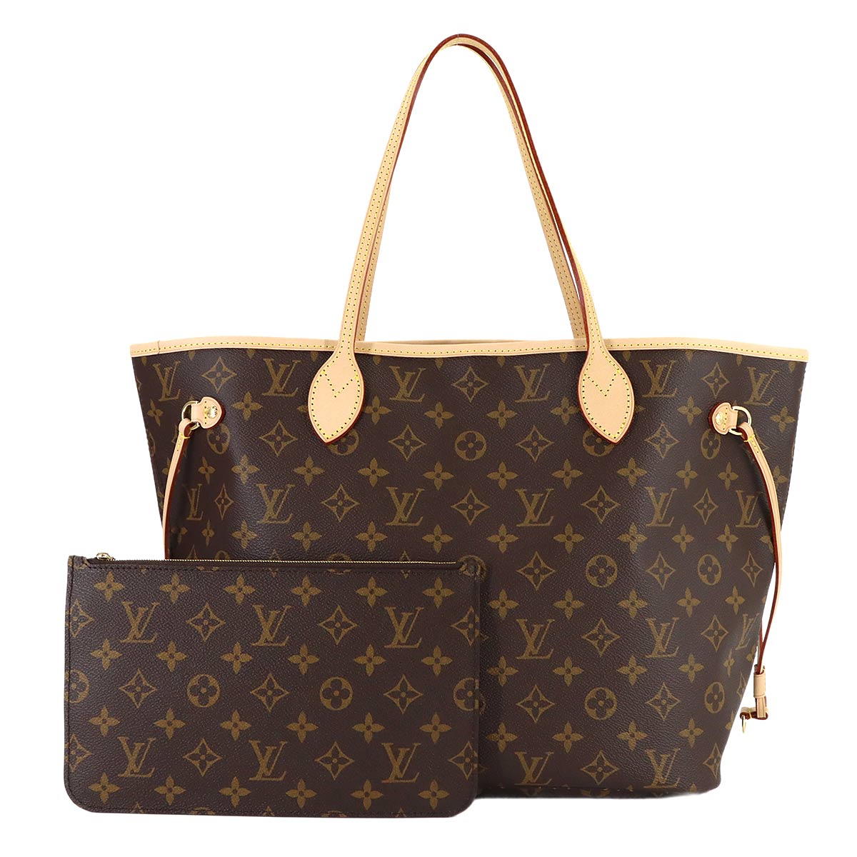 Monogram Neverfull MM Tote Bag Beige M46975 Purse