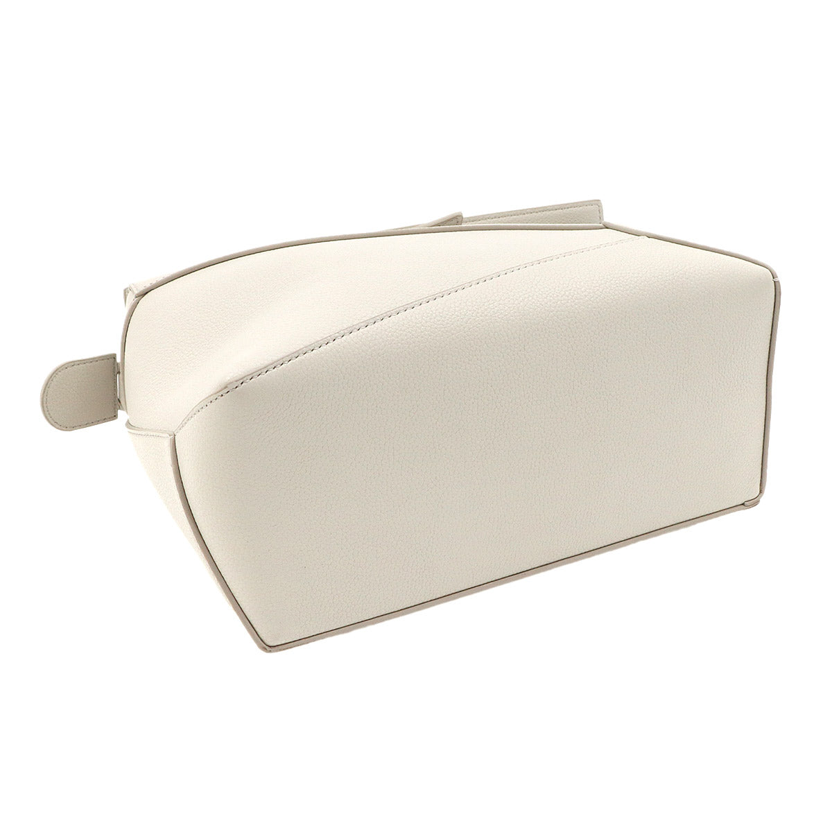 Pazzle Edge Bag Small Hand Shoulder Bag Leather Light gray