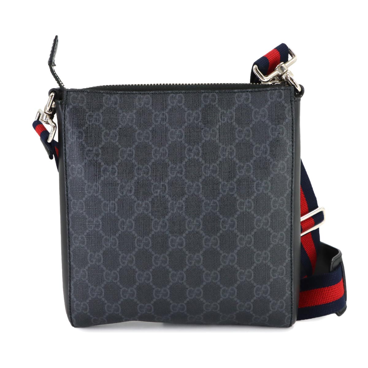 GG Supreme Small Messenger Shoulder Bag Gray Black 523599