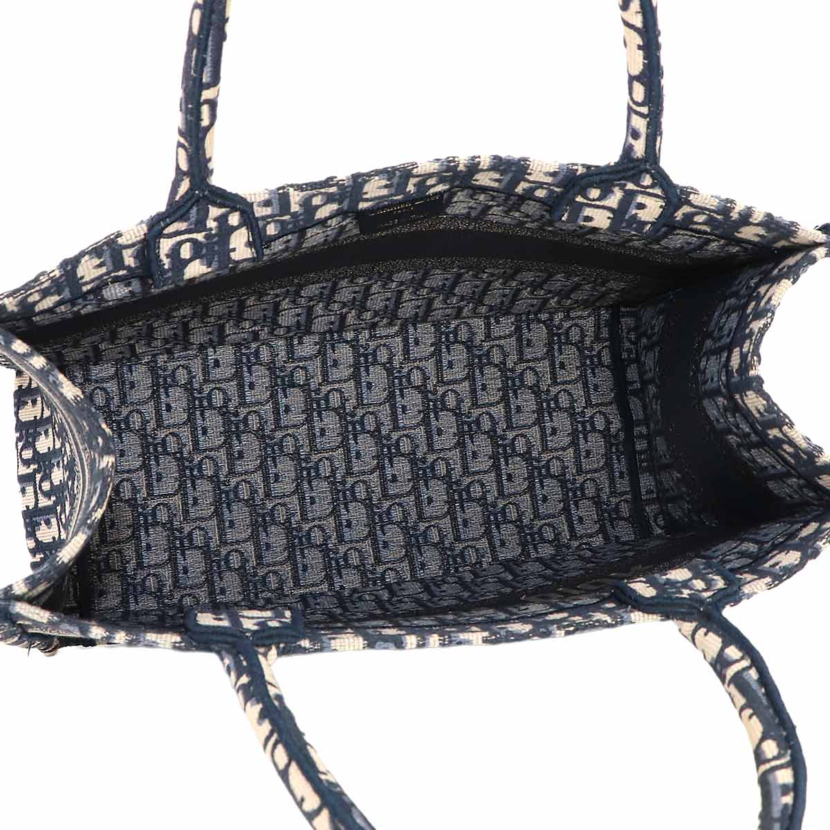 Oblique Book Tote Medium Bag Canvas Navy M1296ZRIW