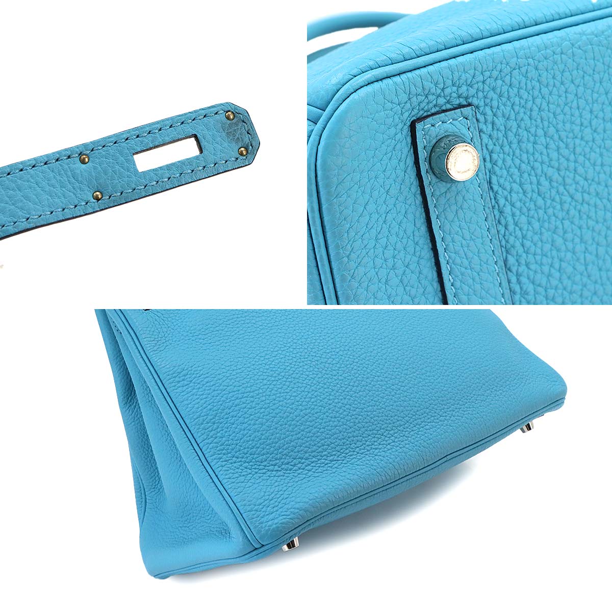 Birkin 30 Togo leather Bleu du nord Hand Bag Purse