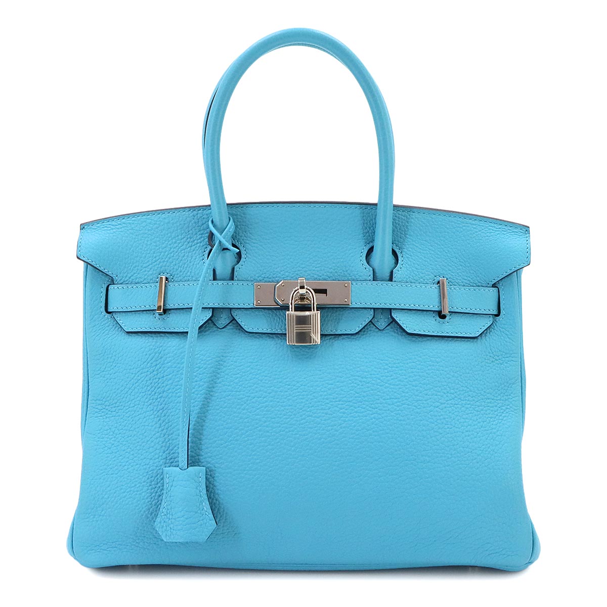 Birkin 30 Togo leather Bleu du nord Hand Bag Purse