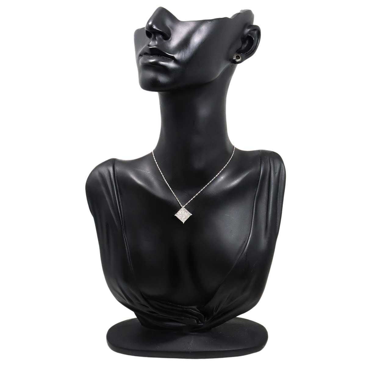 Diamond 1.00ct Necklace 18K WG White Gold 750