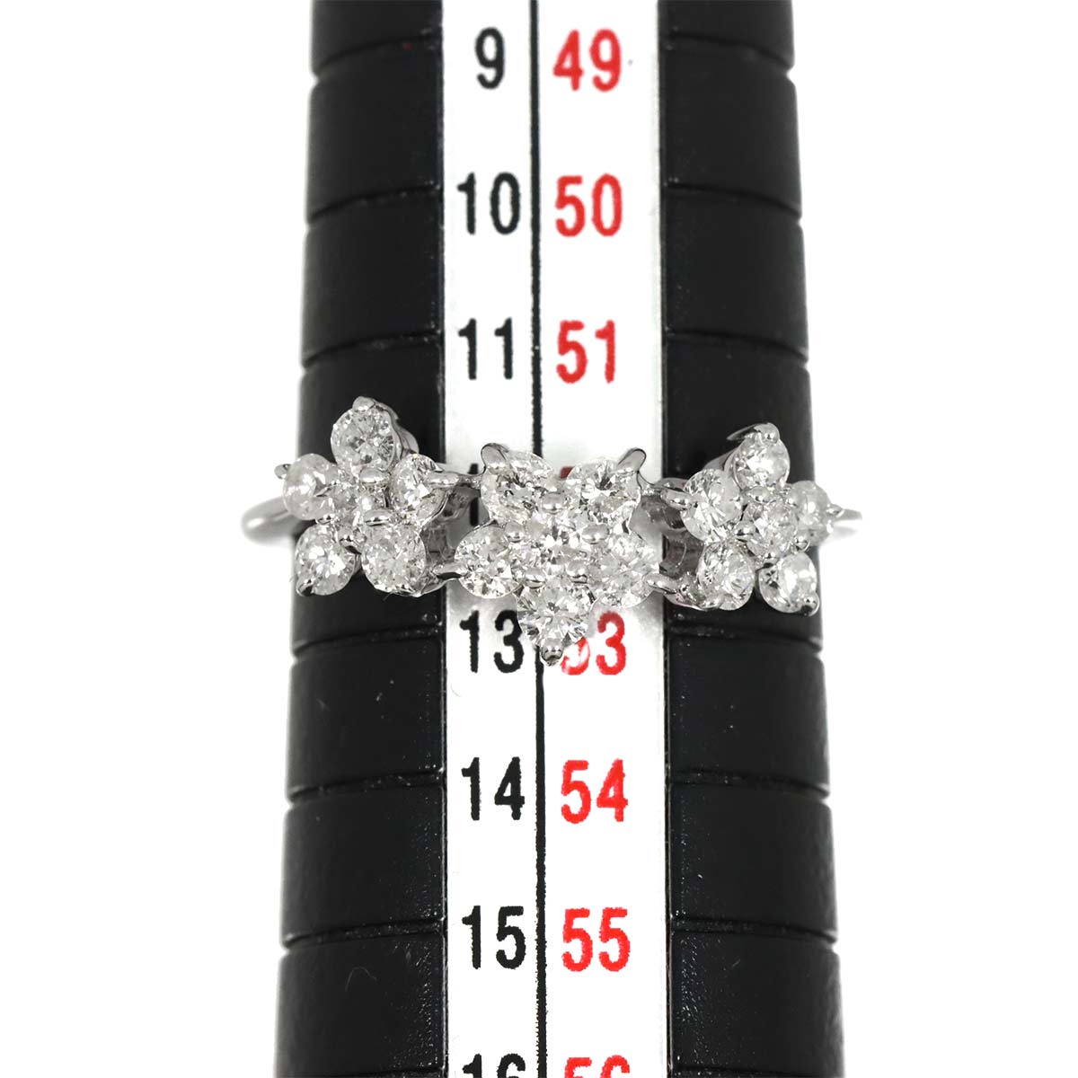 Diamond 0.70ct Ring 18K K18 WG White Gold size6(US)