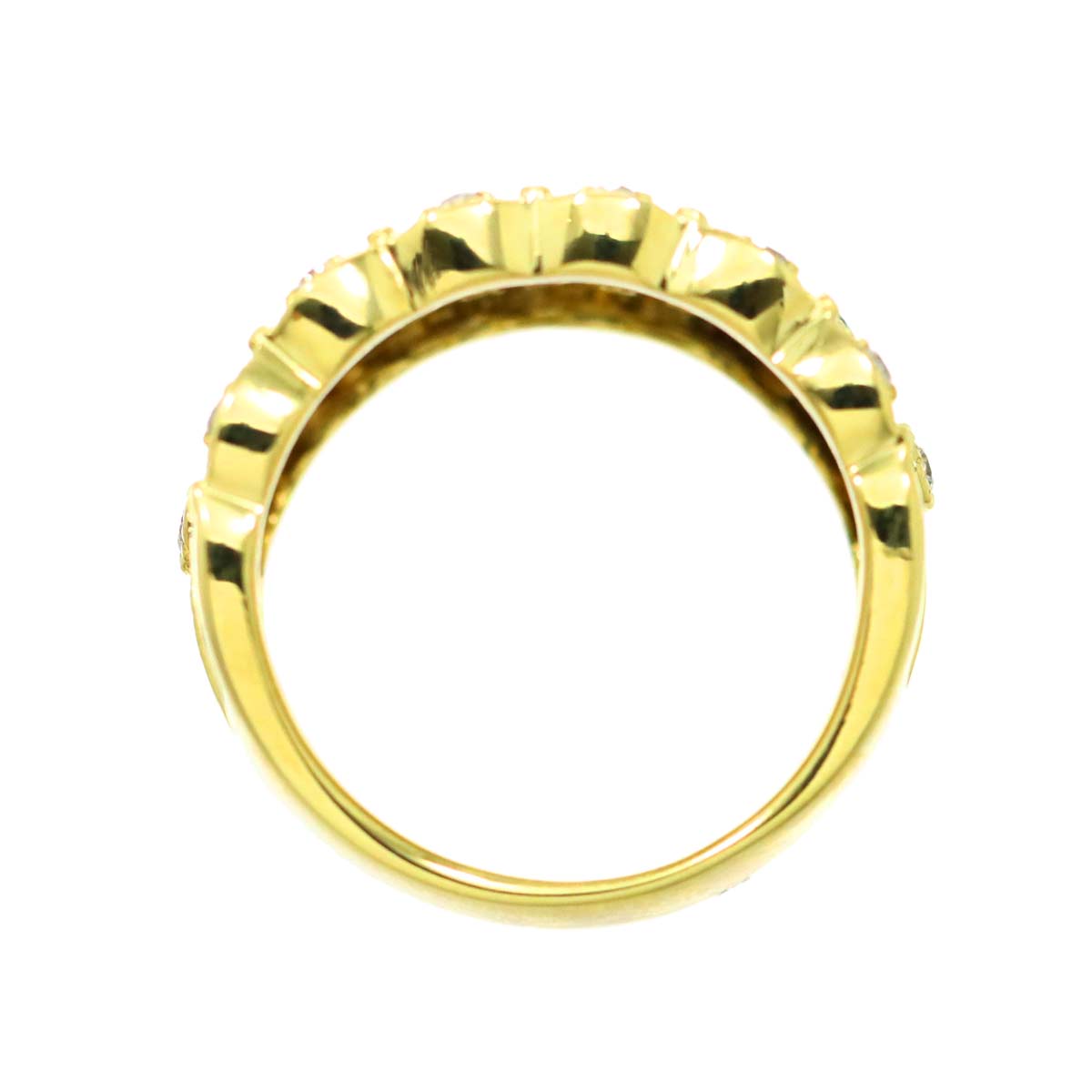 Diamond 0.50ct Ring 18K YG Yellow Gold 750 Size5.75-6(US)